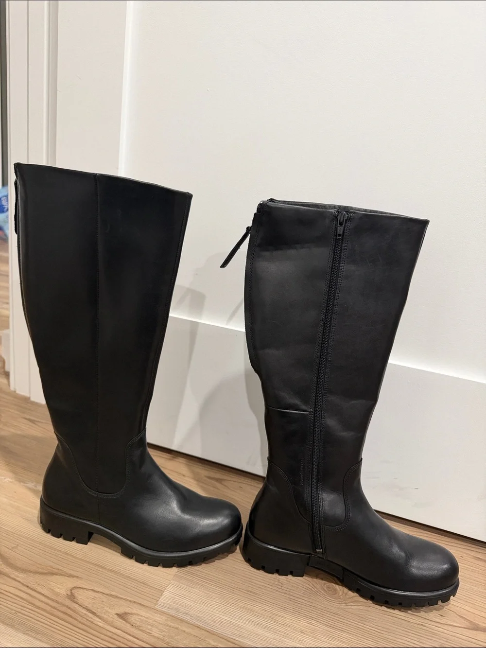 Ecco Modtray Leather Women's Knee High Boots - Black - Size: Us 6-6.5 no box